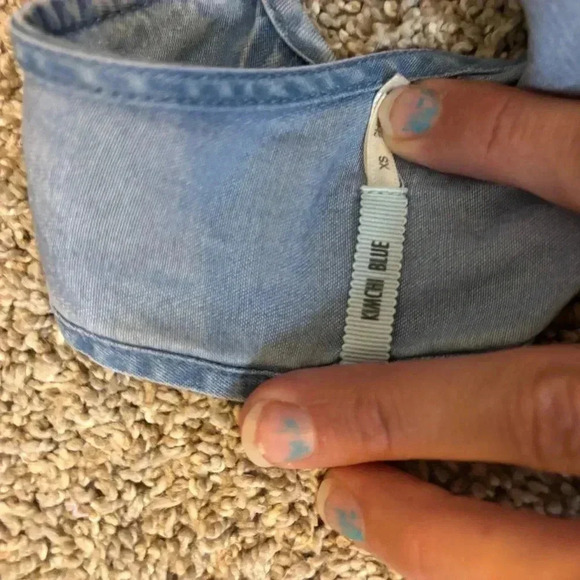 Kimchi Blue Urban Outfitters Denim Swing Halterneck Dress Size XS - Picture 7 of 10